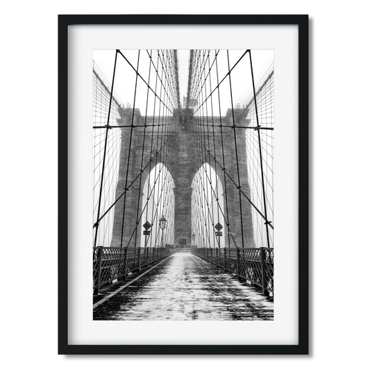 Brooklyn Bridge in blizzard 2016